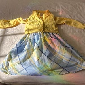 Janie and Jack afternoon tea dress and cardigan